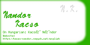 nandor kacso business card